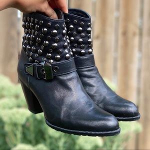 Stuart Weitzman Cityslicker Studded Buckle Boots